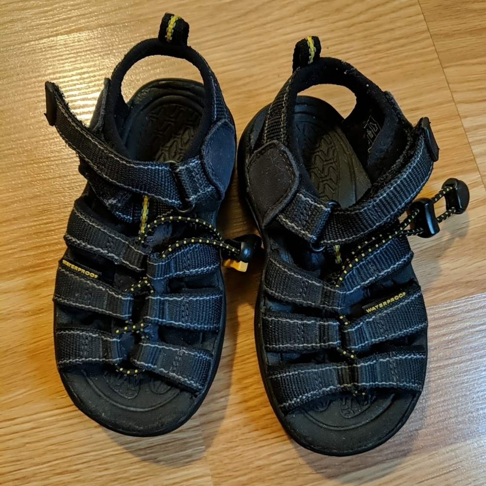 Keen 9 Sandals Waterproof Black Toddler Open Toe Open Back Hook & Loop